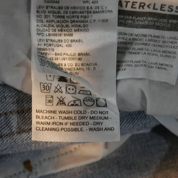 LEVI'S Premium NWT Wedgie Straight Blue Jeans Salsa Spice Size 30 - Picture 11 of 11